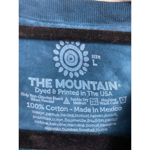The Mountain 2015 Tani Alba Moon Wolf Long Sleeve Top Size Large Tie dye Blue - Picture 3 of 11